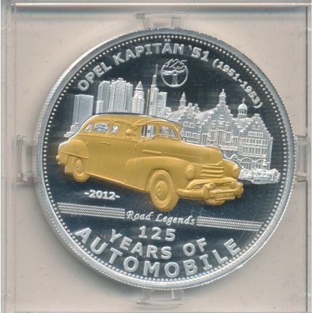 Palau - 5 Dollars 2012 - 125 ans automobile - Opel Kapitän