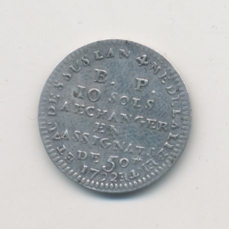 Monnaie de confiance - 10 Sols 1792 - AN 4 - de Lefèvre et Lesage