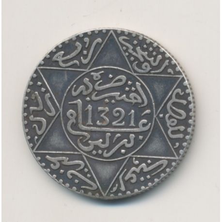 Maroc - 2 1/2 Dirhams - 1904 - Berlin - Abdul aziz I - argent