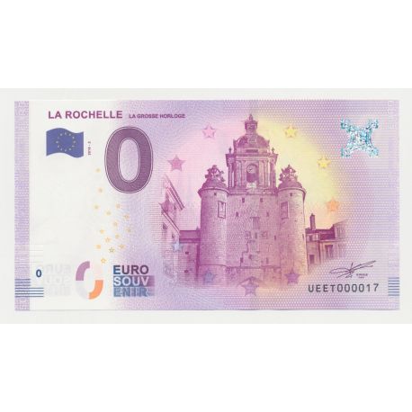 Billet Touristique O Euro - Grosse Horloge - 2018 - Numéro 000017
