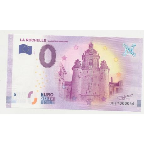 Billet Touristique O Euro - Grosse Horloge - 2018 - Numéro 000046