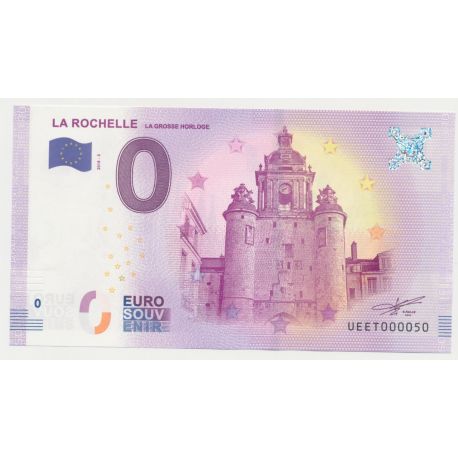 Billet Touristique O Euro - Grosse Horloge - 2018 - Numéro 000050