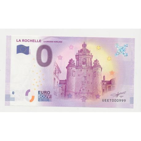 Billet Zéro € - Grosse Horloge - N°999 - 2018 