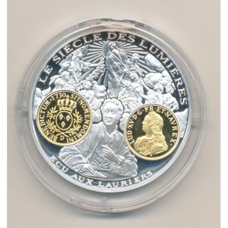 Médaille  - Louis XV - écu aux lauriers - 2000 ans d'histoire monétaire Français 