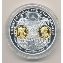 Médaille  - Louis XVI - écu constitutionnel - 2000 ans d'histoire monétaire Français 
