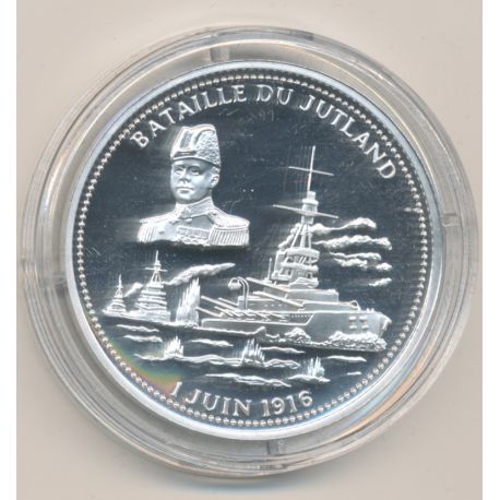 Médaille - Bataille du jutland - 1 juin 1916 - 100e anniversaire de la grande guerre - argent 