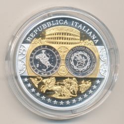 Médaille - 1ère frappe hommage Euro - Italie - Europa - argent 