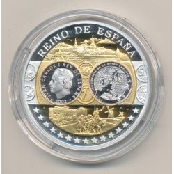 Médaille - 1ère frappe hommage Euro - Espagne - Europa - argent 