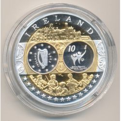 Médaille - 1ère frappe hommage Euro - Irlande - Europa - argent 