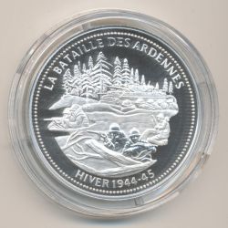 Médaille - Libération de Strasbourg - Bataille des ardennes - hiverr 1944-45 - La France Victorieuse - argent 