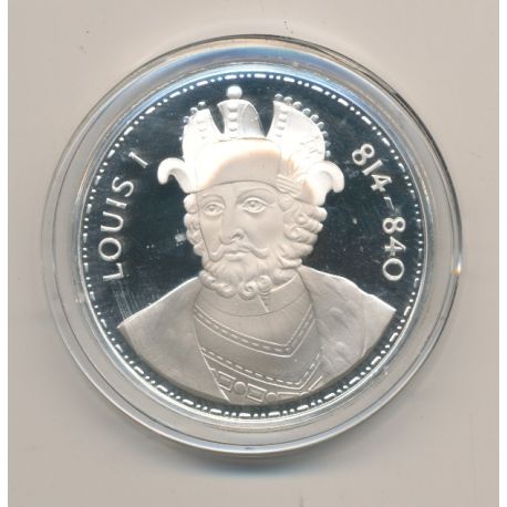 Médaille - Louis 1er - Les Rois de France - argent belle épreuve