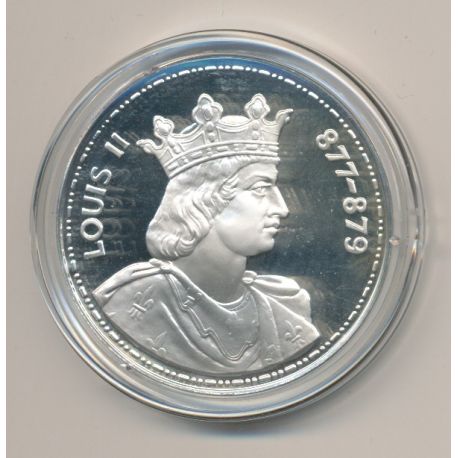 Médaille - Louis II - Les Rois de France - argent belle épreuve