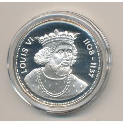 Médaille - Louis VI - Les Rois de France - argent belle épreuve