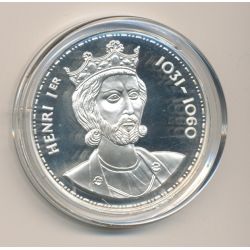 Médaille - Henri 1er - Les Rois de France - argent belle épreuve