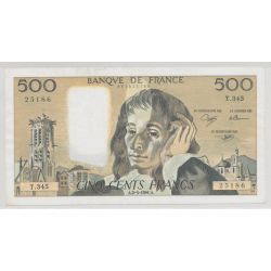 500 Francs Pascal - 1991 - manque encre - bulle - 25186 - T.345