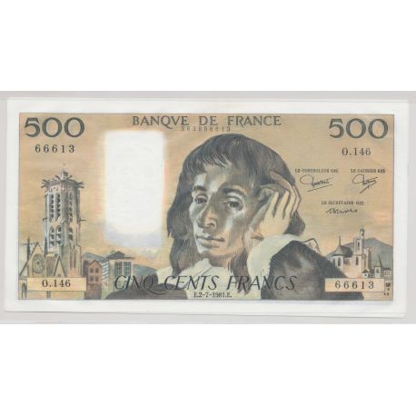 500 Francs Pascal - 2.07.1981 - O.146