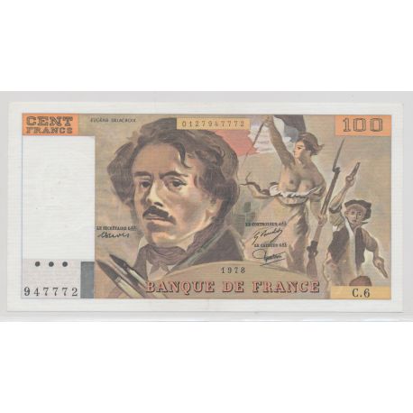 100 Francs Delacroix - 1978 - C.6 - SPL