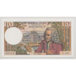 10 Francs Voltaire - 4.07.1968 - Z.420 - SPL