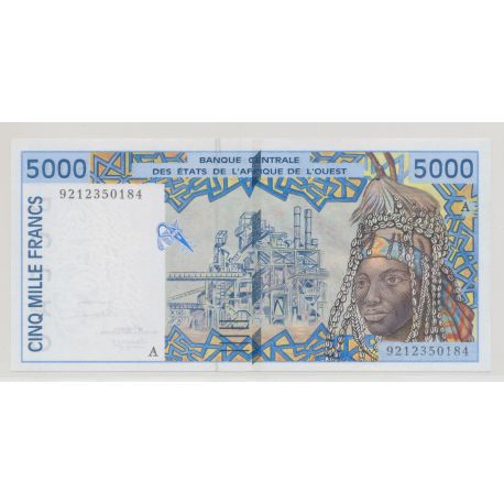 Afrique de l'ouest - 5000 Francs - 1992 A Cote d'ivoire - NEUF