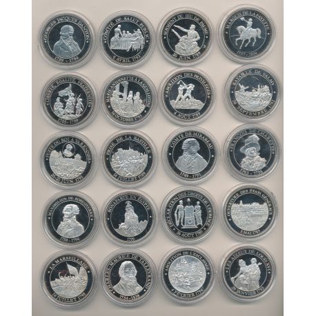 Collection complète - 20 Médailles - Collection Révolution Française