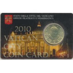 Coincard Vatican N°1 - 50 Cents 2010