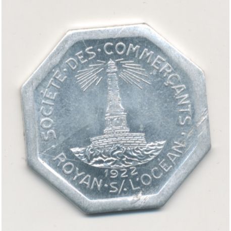 Royan - 25 centimes 1922 - alu