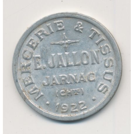Jarnac - 25 centimes 1922 - alu