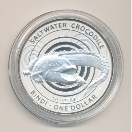 Australie - 1 Dollar 2013 - Saltwater Crocodiles - argent 1 once