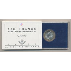 Coffret - 100 Francs La Fayette - 1987 - argent Brillant universel