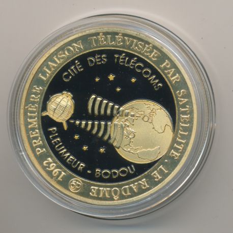 Médaille - 1ère liaison télévisée par satellite - 1962 - le radome - bronze