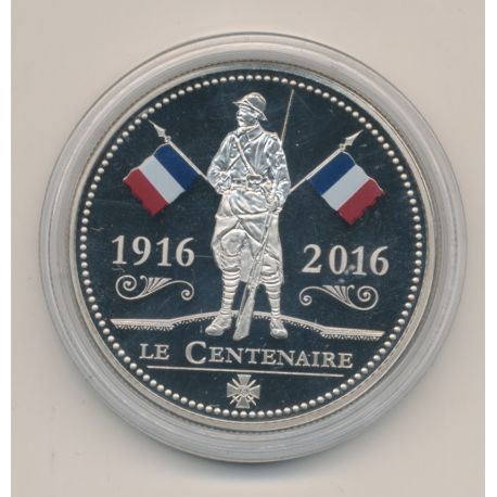 Médaille - 1ere Guerre mondiale - Le centenaire 1916-2016 - couleur