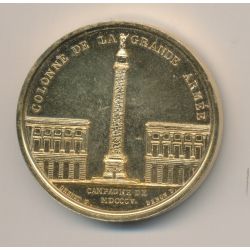 Médaille - Colonne de la grande armée - 1805 - refrappe - Collection Napoléon Empereur - bronze