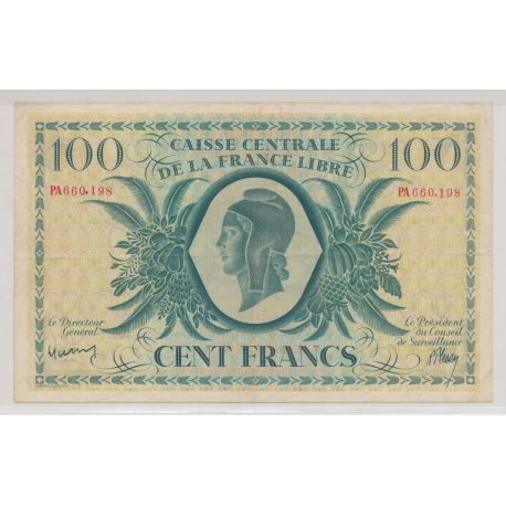 Billet - 100 Francs - Reunion - Caisse centrale de la France libre