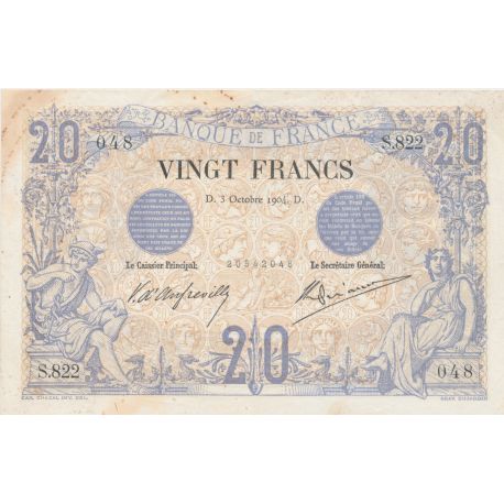 20 Francs Noir 3.10.1904