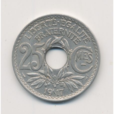 25 centimes Lindauer - 1917 souligné