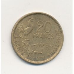 20 Francs Georges Guiraud - 1950 B - 4 plumes