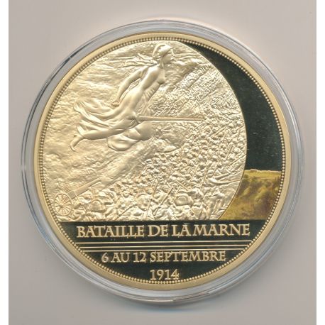 Médaille - Bataille de la Marne 1914 - 100 Ans Première Guerre mondiale - 1914-1918 - couleur - 70mm