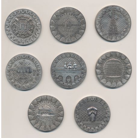 Coffret 8 Médailles - Épopée Général Leclerc - en argent