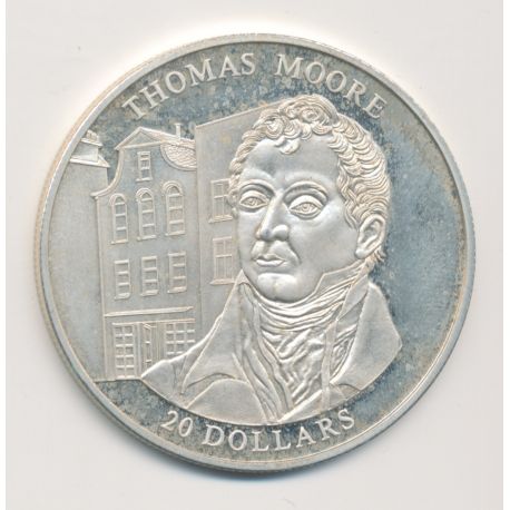 Libéria - 20 Dollars 2003 - Thomas Moore - argent BE