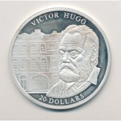 Libéria - 20 Dollars 2003 - Victor Hugo - argent BE