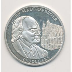 Libéria - 20 Dollars 2004 - Josef Madersperger - argent BE