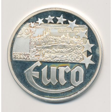 10 Euro Europa - 1997 - Luxembourg - billet 100 francs - argent