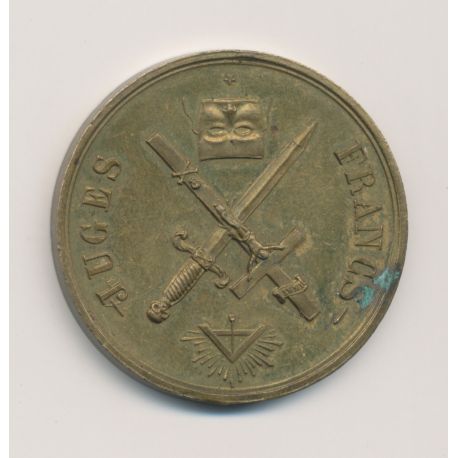 Médaille Maçonnique - Les Francs-Juges - 1848 - laiton