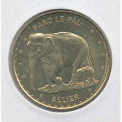Dept03 - Parc le pal N°6 - éléphant et son petit - 2014