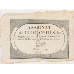 Assignat - 500 Livres - 8 Février 1794