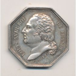 Jeton - Compagnie Assurance Paris - 1818 - Louis XVIII - argent