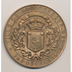 Médaille - Le Bassin Loubet - Boulogne sur mer - 1912 - bronze