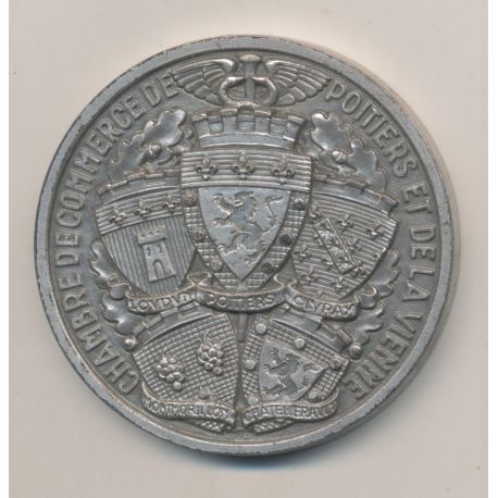 Médaille - Chambre de commerce - Poitiers et la vienne - bronze argenté
