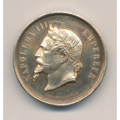 Médaille - Napoléon III - Comice agricole de Pontvallain - Député 1868 - vermeil