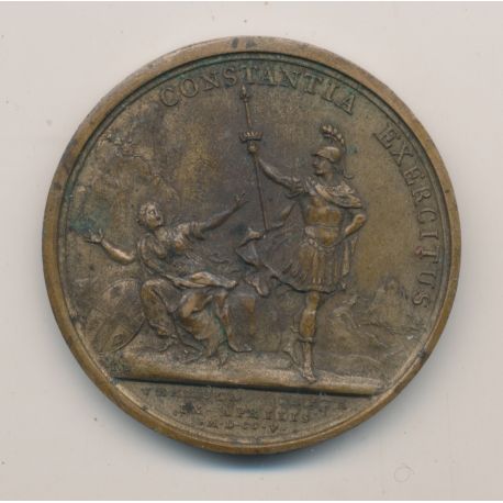 Médaille - Louis XIV - Prise de verrue ( Piémont ) - Bronze - Mauger